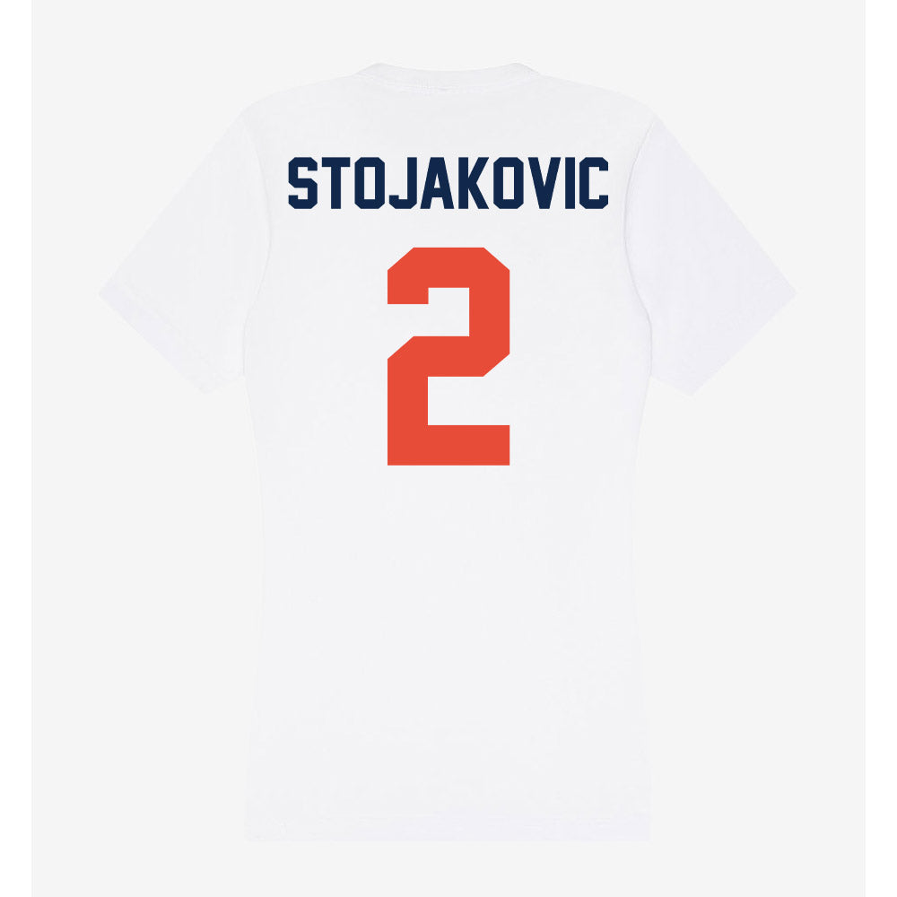 Illinois - NCAA Men's Basketball : Andrej Stojakovic - Women's V-Neck T-Shirt-1