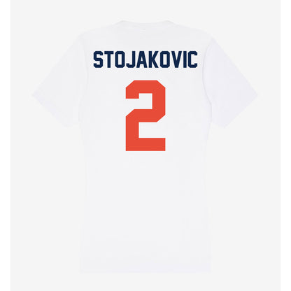 Illinois - NCAA Men's Basketball : Andrej Stojakovic - Women's V-Neck T-Shirt-1
