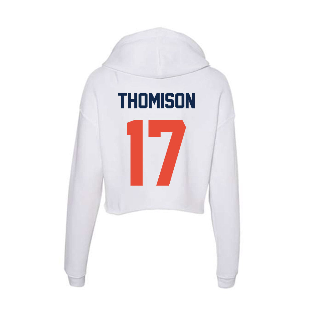 Illinois - NCAA Football : Isaiah Thomison - Women's Crop Fleece Hoodie-1