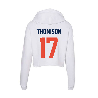 Illinois - NCAA Football : Isaiah Thomison - Women's Crop Fleece Hoodie-1