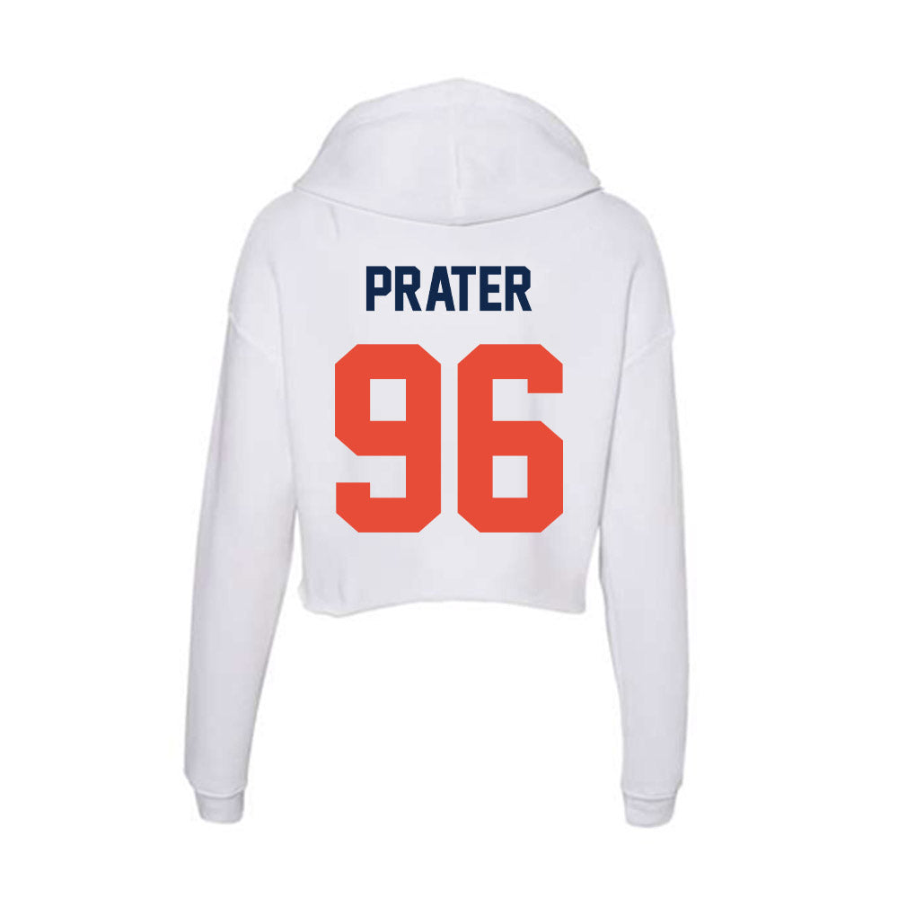 Illinois - NCAA Football : Darrell Prater - Women's Crop Fleece Hoodie-1