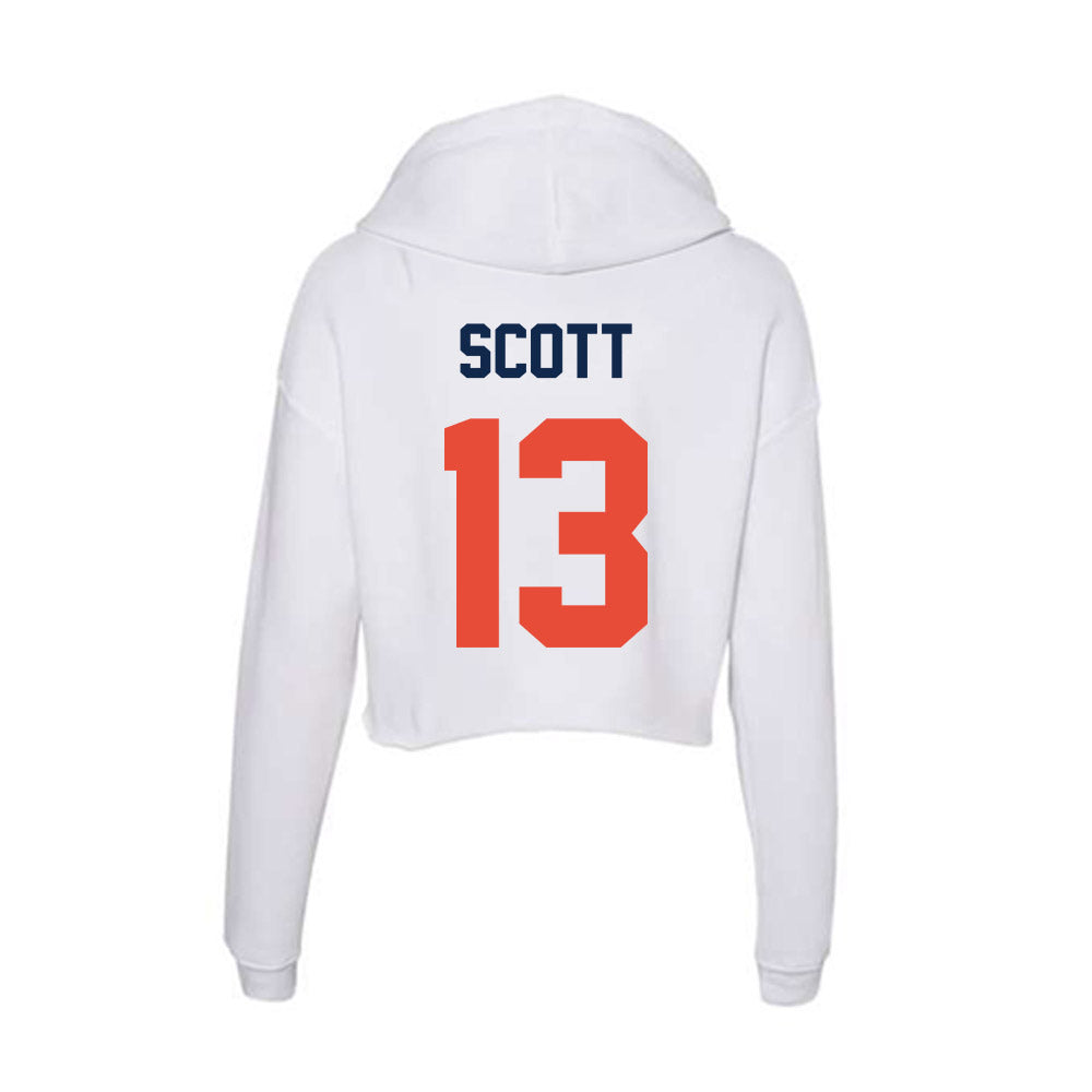 Illinois - NCAA Football : Xanai Scott - Women's Crop Fleece Hooded Sweatshirt-1