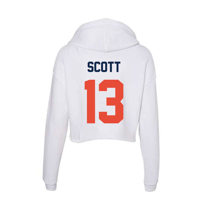 Illinois - NCAA Football : Xanai Scott - Women's Crop Fleece Hooded Sweatshirt-1