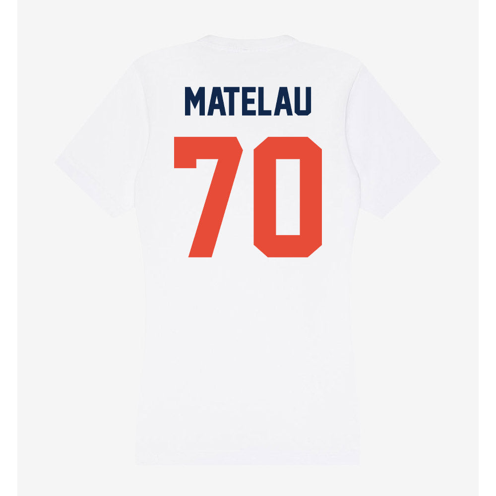 Illinois - NCAA Football : Maika Matelau - Women's V-Neck T-Shirt-1