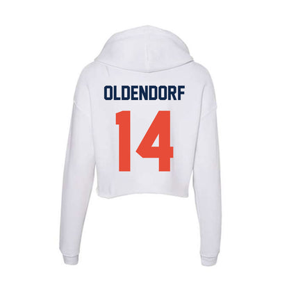 Illinois - NCAA Women's Volleyball : Lindsay Oldendorf - Women's Crop Fleece Hooded Sweatshirt-1
