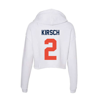 Illinois - NCAA Women's Volleyball : Taryn Kirsch - Women's Crop Fleece Hoodie-1