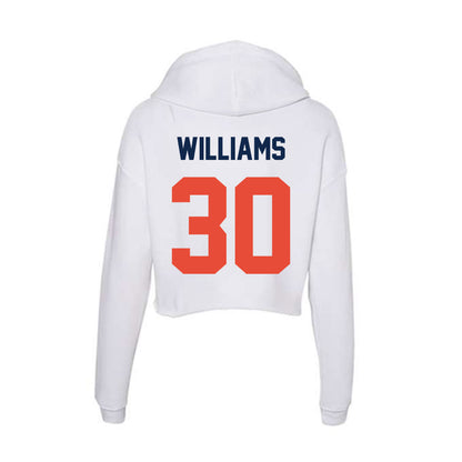 Illinois - NCAA Football : Tony Williams - Women's Crop Fleece Hoodie-1