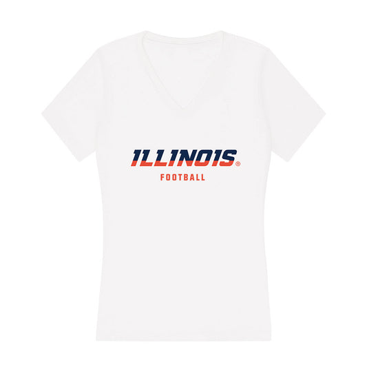 Illinois - NCAA Football : Zafir Stewart - Women's V-Neck T-Shirt-0