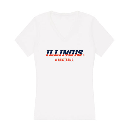 Illinois - NCAA Wrestling : Dylan Connell - Women's V-Neck T-Shirt-0