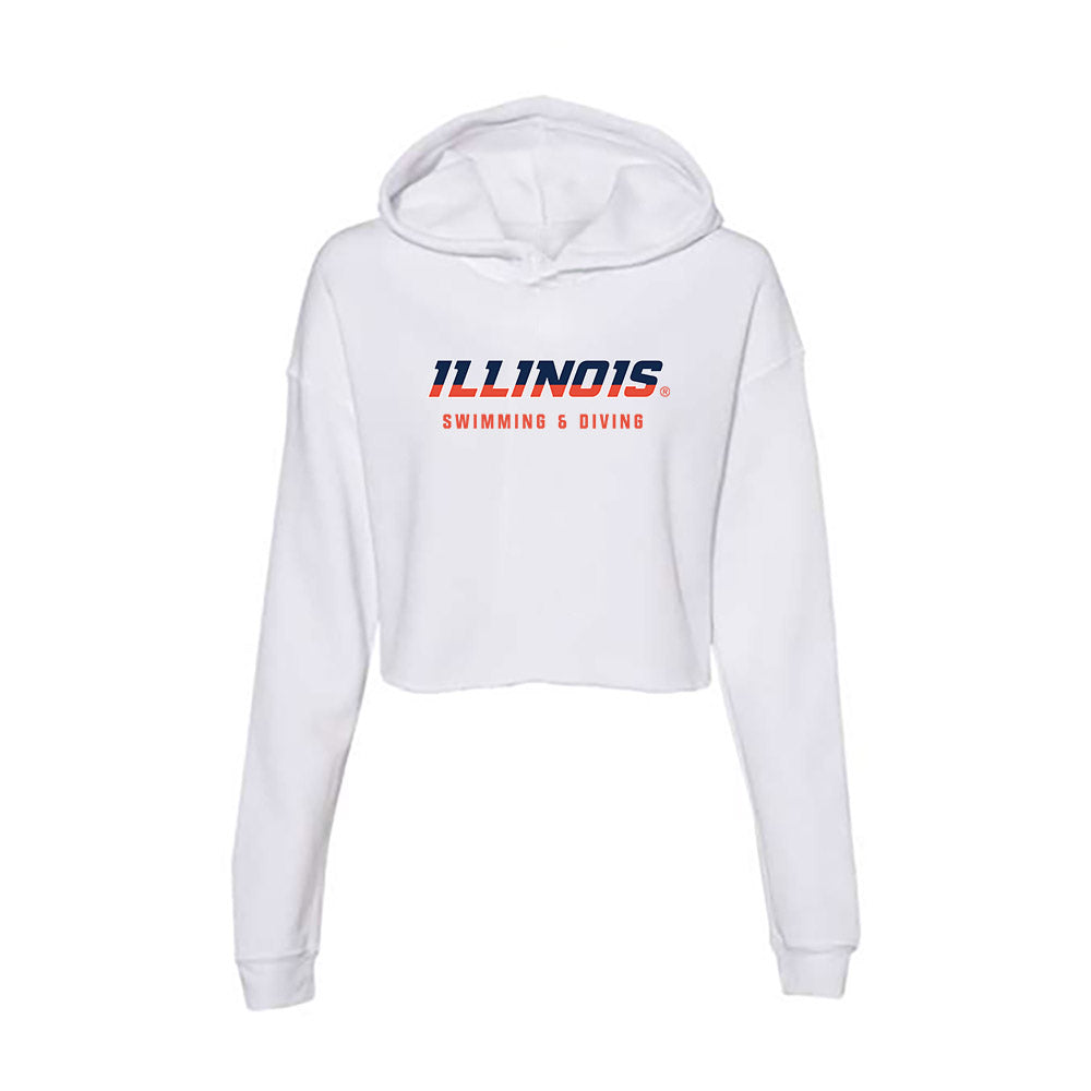 Illinois - NCAA Women's Swimming & Diving : Audrey Cavaliere - Women's Crop Fleece Hoodie-0