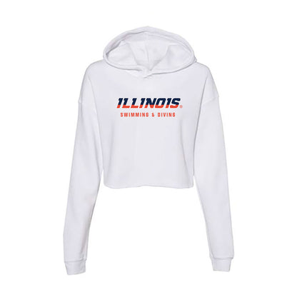Illinois - NCAA Women's Swimming & Diving : Audrey Cavaliere - Women's Crop Fleece Hoodie-0