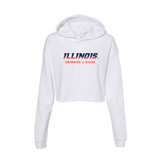 Illinois - NCAA Women's Swimming & Diving : Audrey Cavaliere - Women's Crop Fleece Hoodie-0