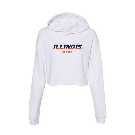 Illinois - NCAA Women's Soccer : Ashlyn Adams - Women's Crop Fleece Hooded Sweatshirt-0