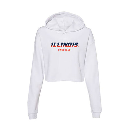 Illinois - NCAA Baseball : Cole Crafton - Women's Crop Fleece Hoodie-0