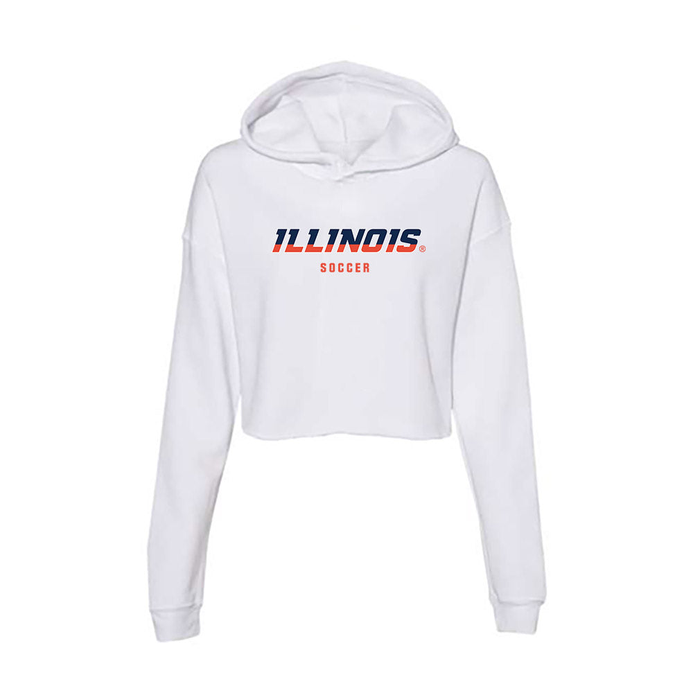 Illinois - NCAA Women's Soccer : Ryleigh Wood - Women's Crop Fleece Hooded Sweatshirt-0