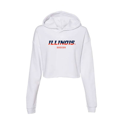 Illinois - NCAA Women's Soccer : Ryleigh Wood - Women's Crop Fleece Hooded Sweatshirt-0