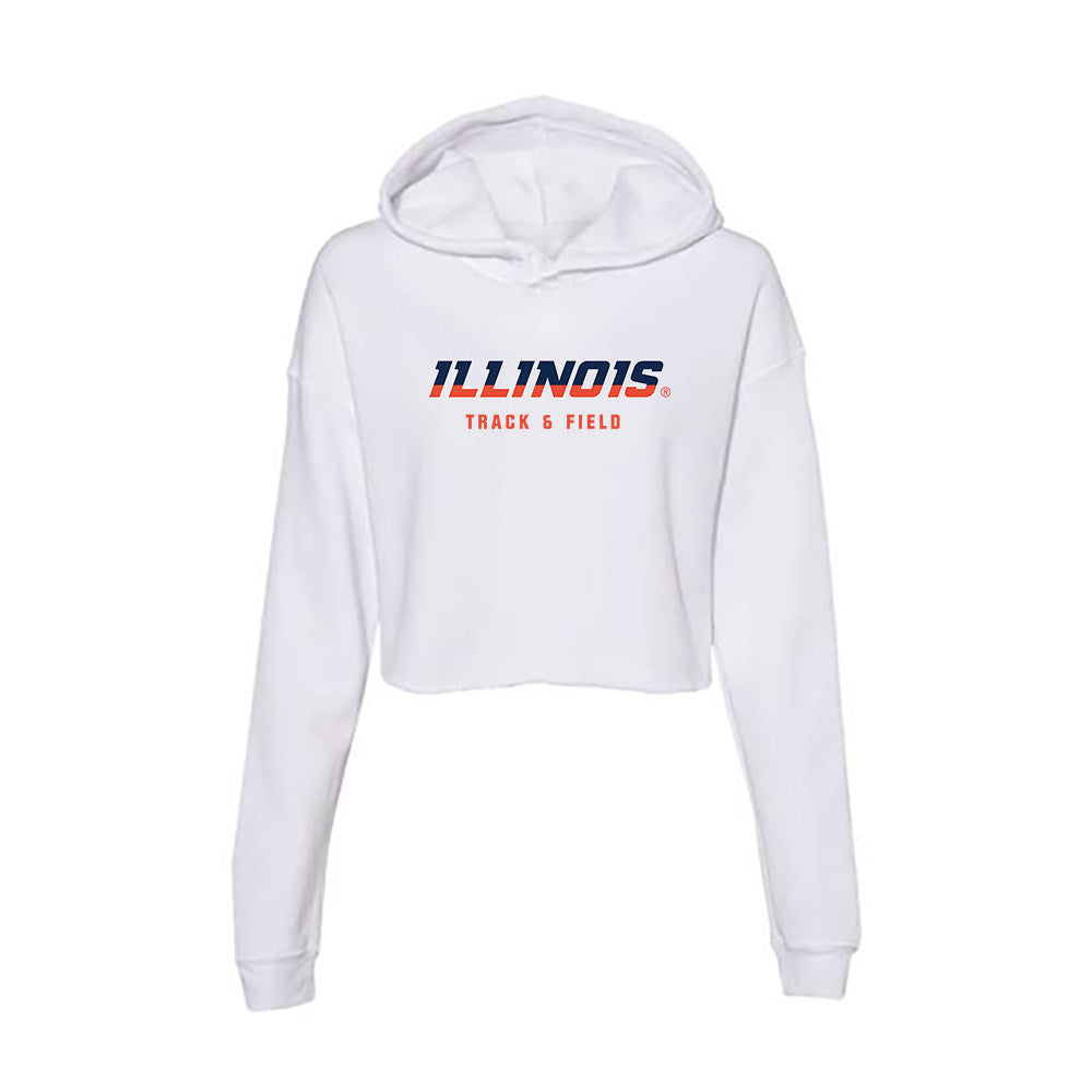 Illinois - NCAA Men's Track & Field : Brenden Vanderpool - Women's Crop Fleece Hoodie-0