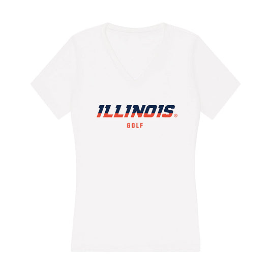 Illinois - NCAA Men's Golf : Harrison Zipfel - Women's V-Neck T-Shirt-0