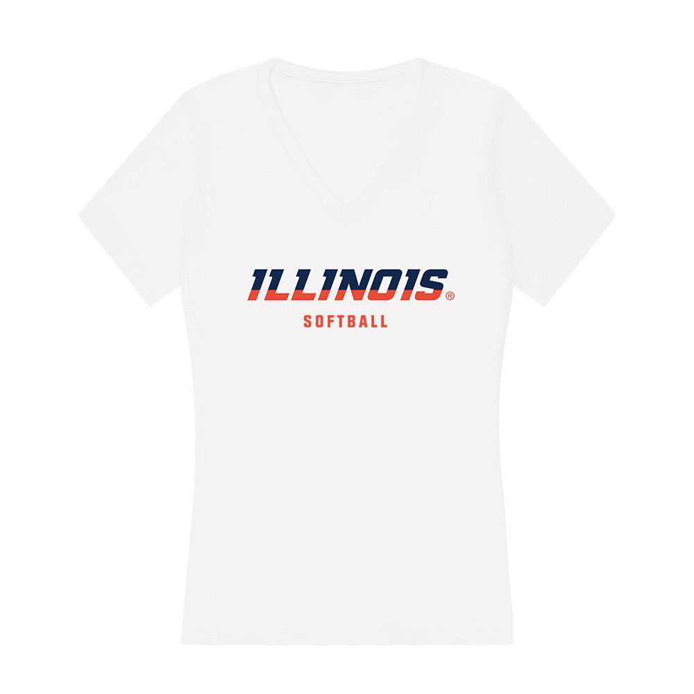 Illinois - NCAA Softball : Ella Cushing - Women's V-Neck T-Shirt-0