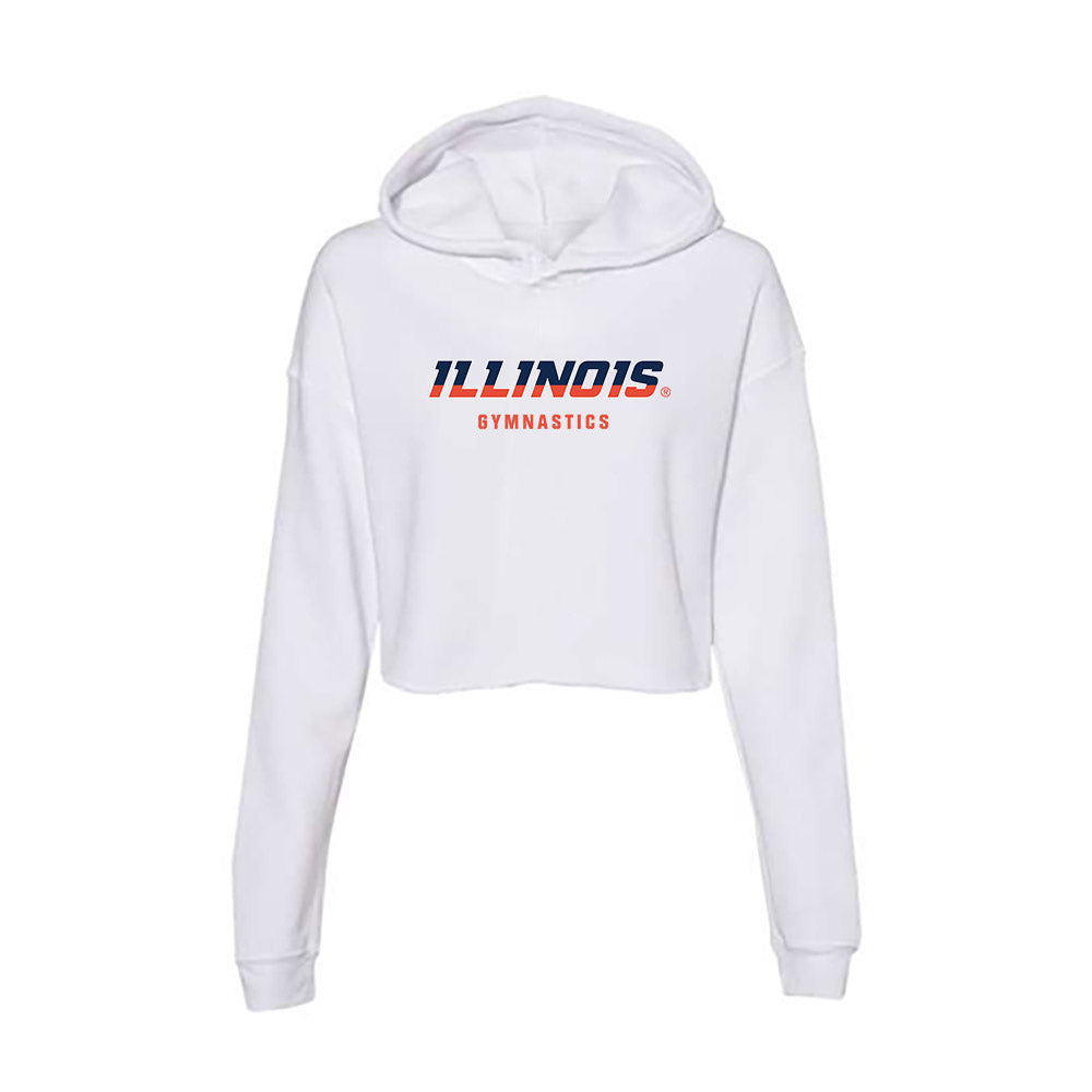 Illinois - NCAA Men's Gymnastics : Sam Kaplan - Women's Crop Fleece Hoodie-0
