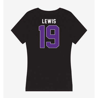 Northwestern - NCAA Football : J.J. Lewis - Women's V-Neck T-Shirt-1