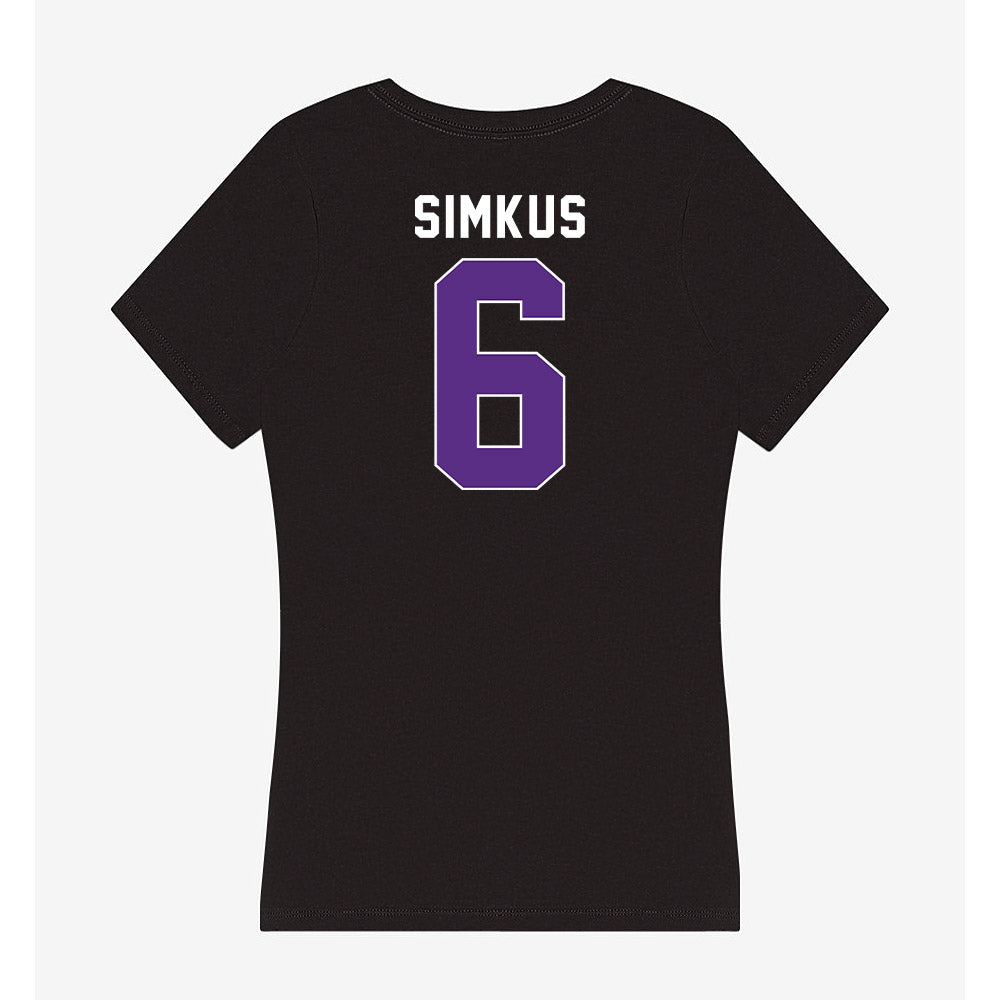 Northwestern - NCAA Women's Volleyball : Bella Simkus - Women's V-Neck T-Shirt-1