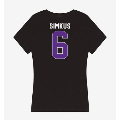 Northwestern - NCAA Women's Volleyball : Bella Simkus - Women's V-Neck T-Shirt-1