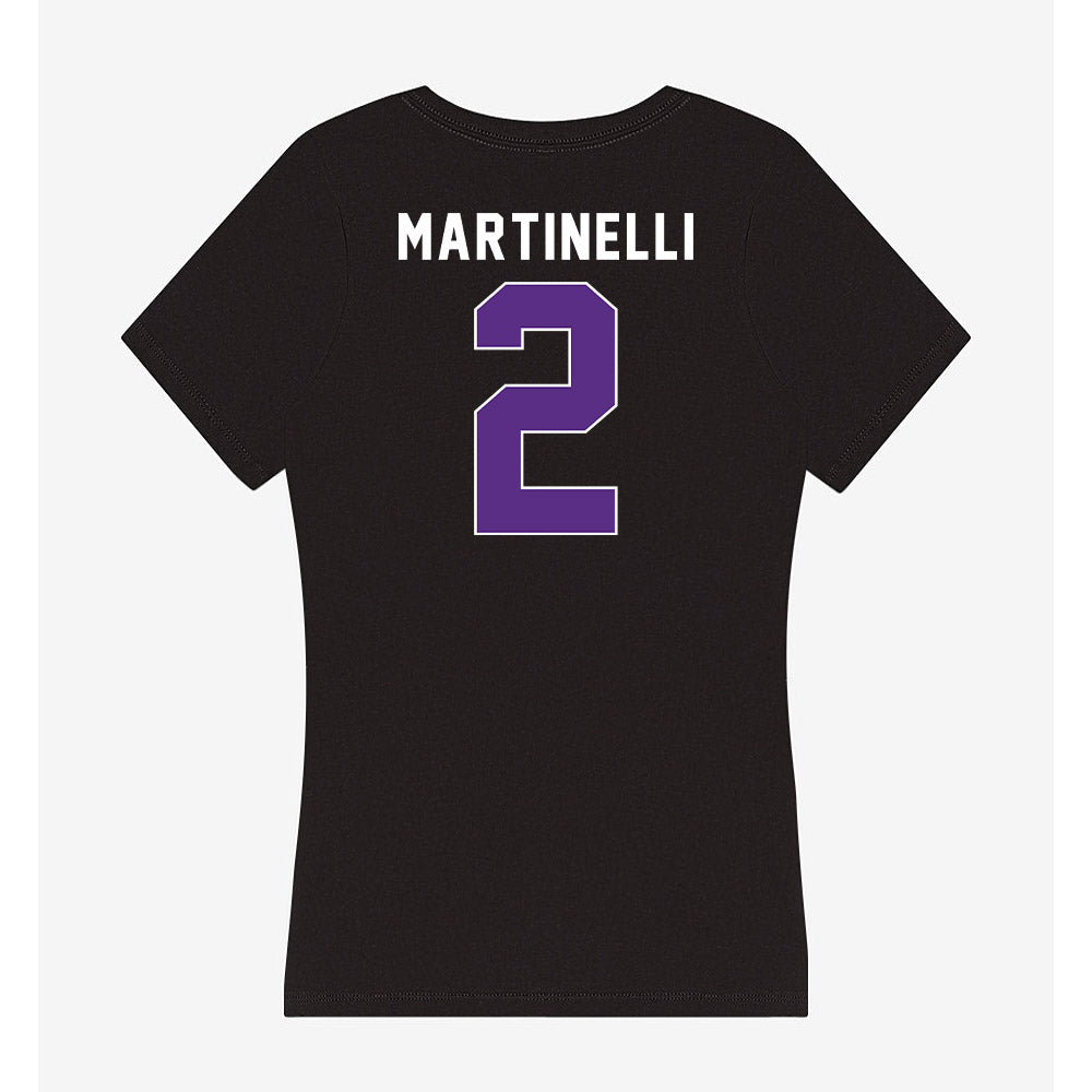 Northwestern - NCAA Men's Basketball : Nick Martinelli - Women's V-Neck T-Shirt-1