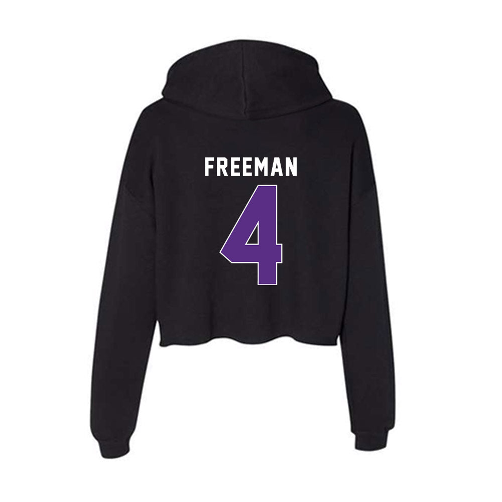 Northwestern - NCAA Women's Soccer : Camryn Freeman - Women's Crop Fleece Hooded Sweatshirt-1