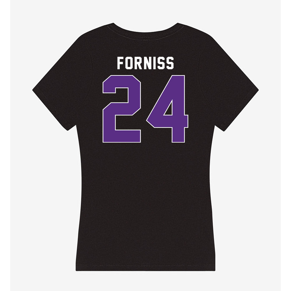 Northwestern - NCAA Baseball : Christian Forniss - Women's V-Neck T-Shirt-1