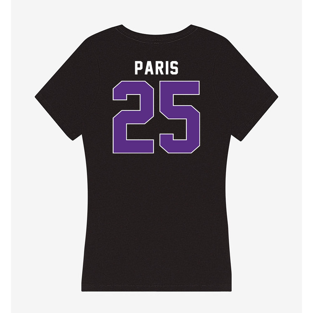 Northwestern - NCAA Women's Volleyball : Campbell Paris - Women's V-Neck T-Shirt-1