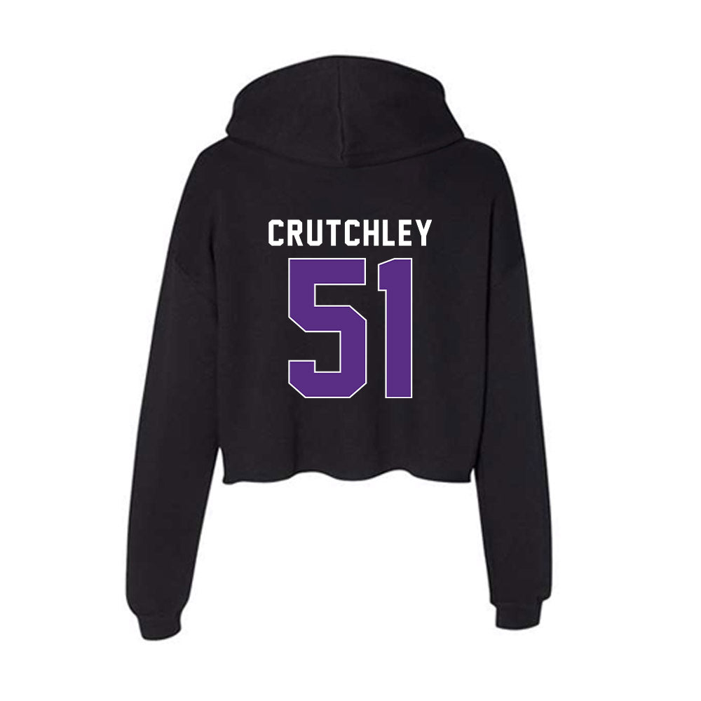 Northwestern - NCAA Football : Miles Crutchley - Women's Crop Fleece Hoodie-1