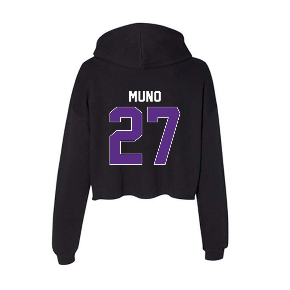 Northwestern - NCAA Softball : Ainsley Muno - Women's Crop Fleece Hoodie-1