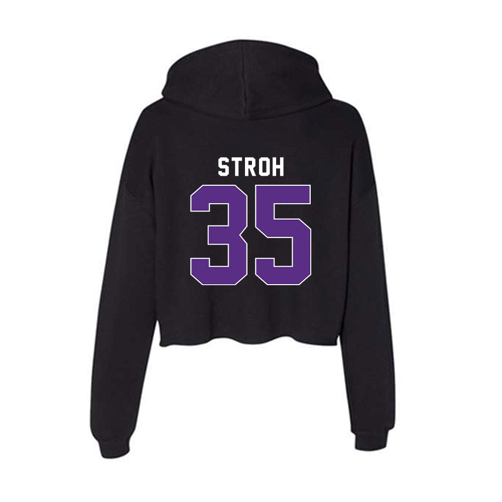Northwestern - NCAA Women's Lacrosse : Brooke Stroh - Women's Crop Fleece Hoodie-1