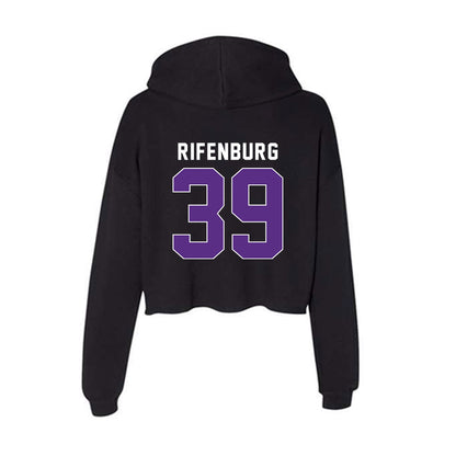 Northwestern - NCAA Baseball : Jake Rifenburg - Women's Crop Fleece Hoodie-1
