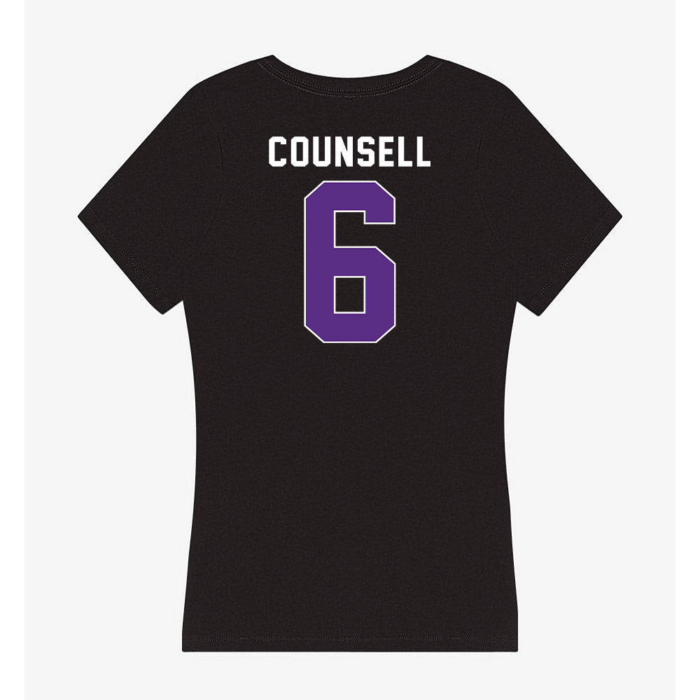 Northwestern - NCAA Baseball : Jack Counsell - Women's V-Neck T-Shirt-1