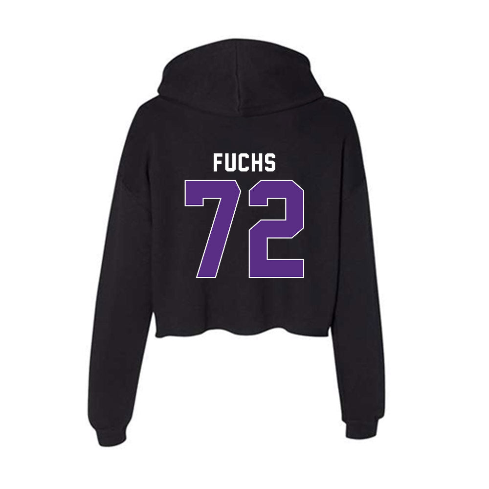 Northwestern - NCAA Football : Jack Fuchs - Women's Crop Fleece Hoodie-1