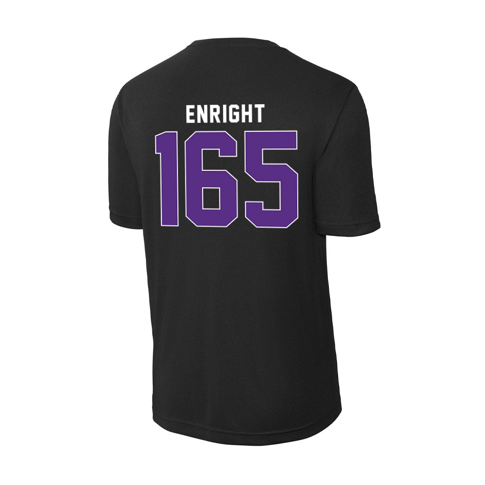 Northwestern - NCAA Wrestling : Eddie Enright - Activewear T-Shirt-1
