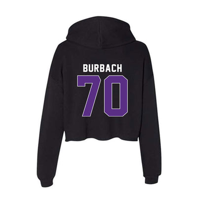 Northwestern - NCAA Football : Leighton Burbach - Women's Crop Fleece Hooded Sweatshirt-1