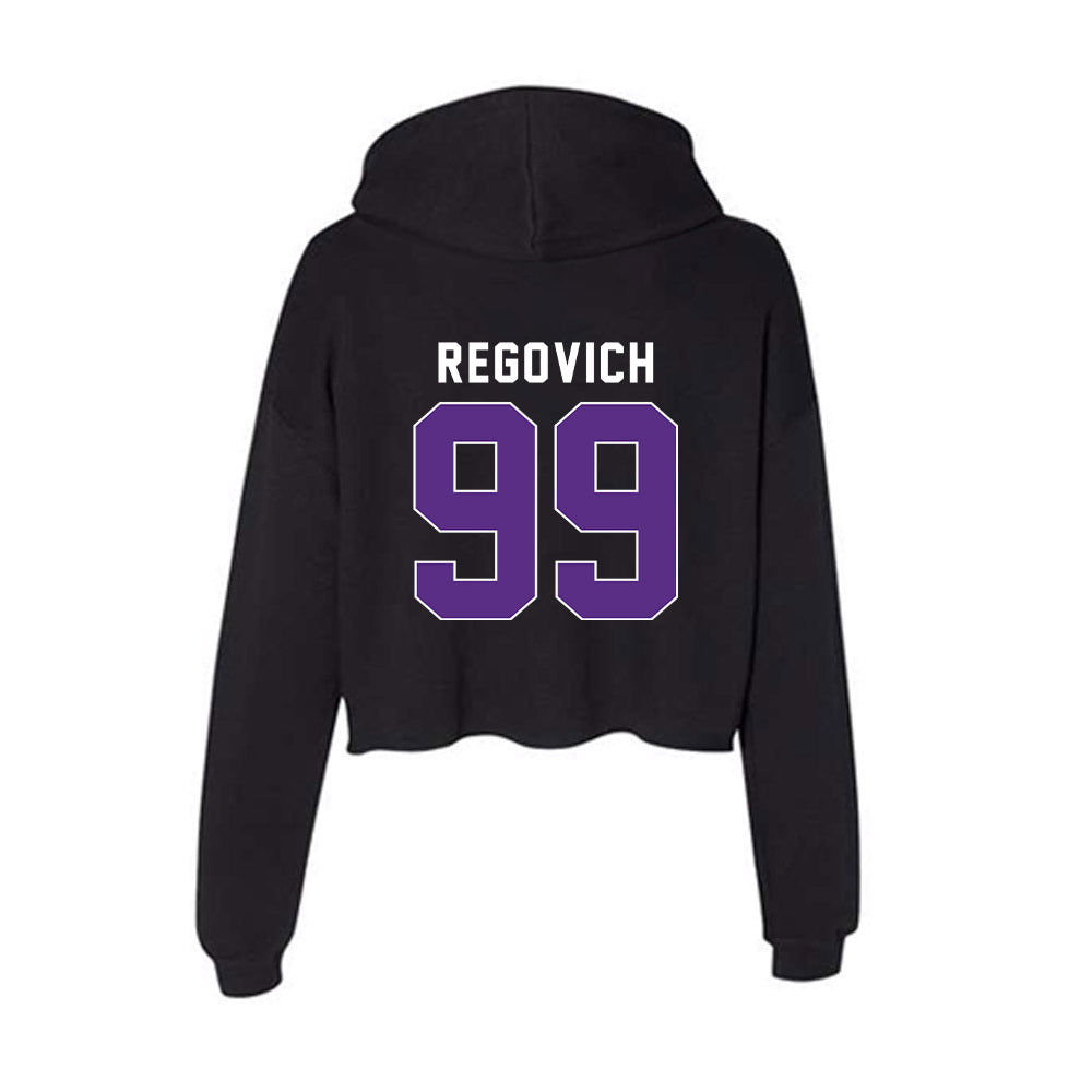 Northwestern - NCAA Football : Troy Regovich - Women's Crop Fleece Hoodie-1