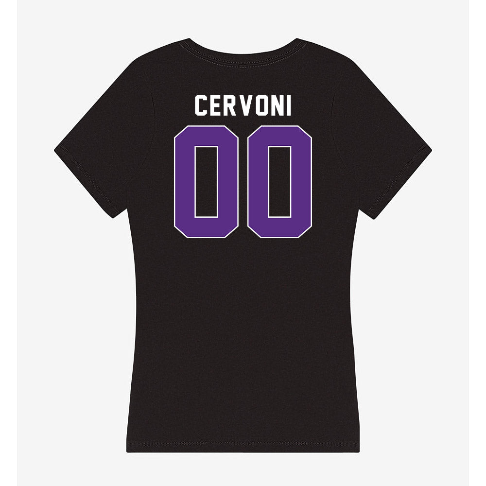 Northwestern - NCAA Men's Soccer : Gino Cervoni - Women's V-Neck T-Shirt-1