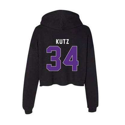 Northwestern - NCAA Baseball : Charlie Kutz - Women's Crop Fleece Hoodie-1