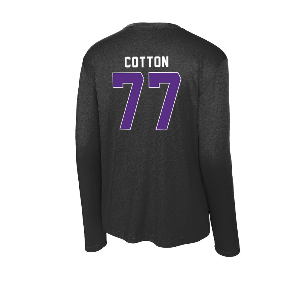 Northwestern - NCAA Football : Idrys Cotton - Activewear Long Sleeve T-Shirt-1