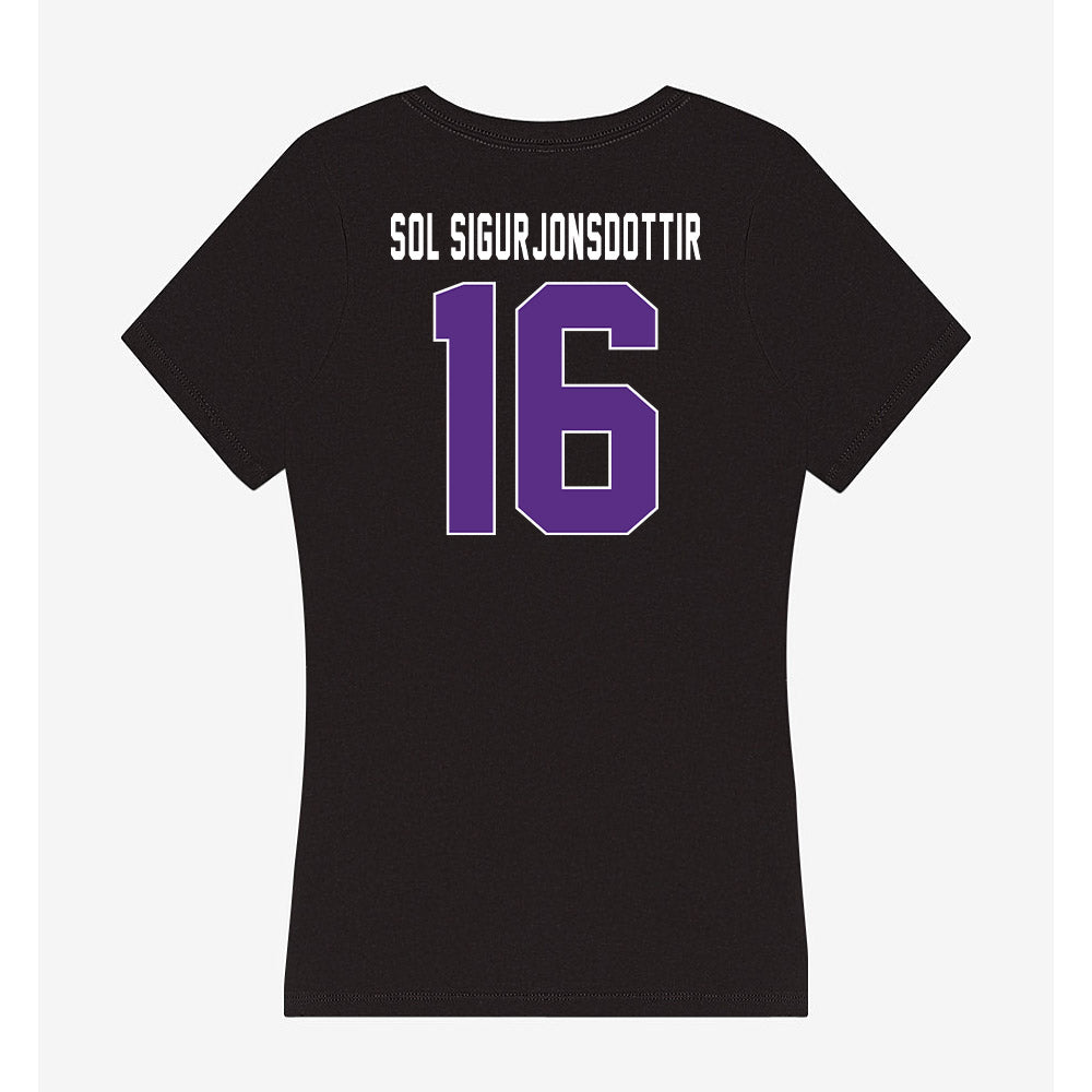 Northwestern - NCAA Women's Soccer : Selma Sol Sigurjonsdottir - Women's V-Neck T-Shirt-1