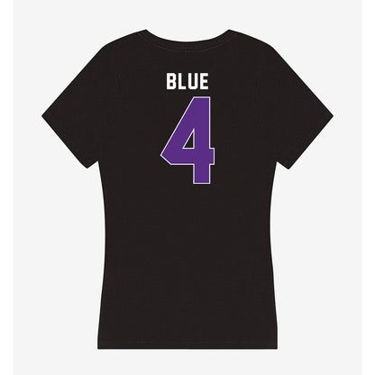 Northwestern - NCAA Women's Basketball : Lexi Blue - Women's V-Neck T-Shirt-1