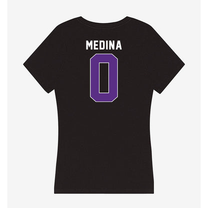 Northwestern - NCAA Softball : Tru Medina - Women's V-Neck T-Shirt-1