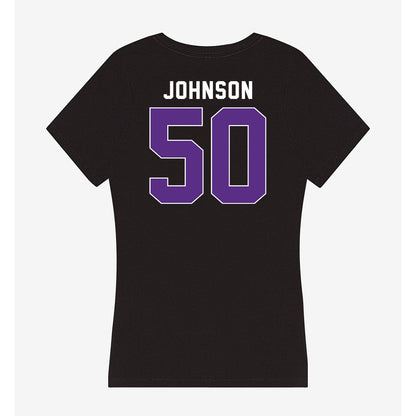 Northwestern - NCAA Football : Qayvier Johnson - Women's V-Neck T-Shirt-1