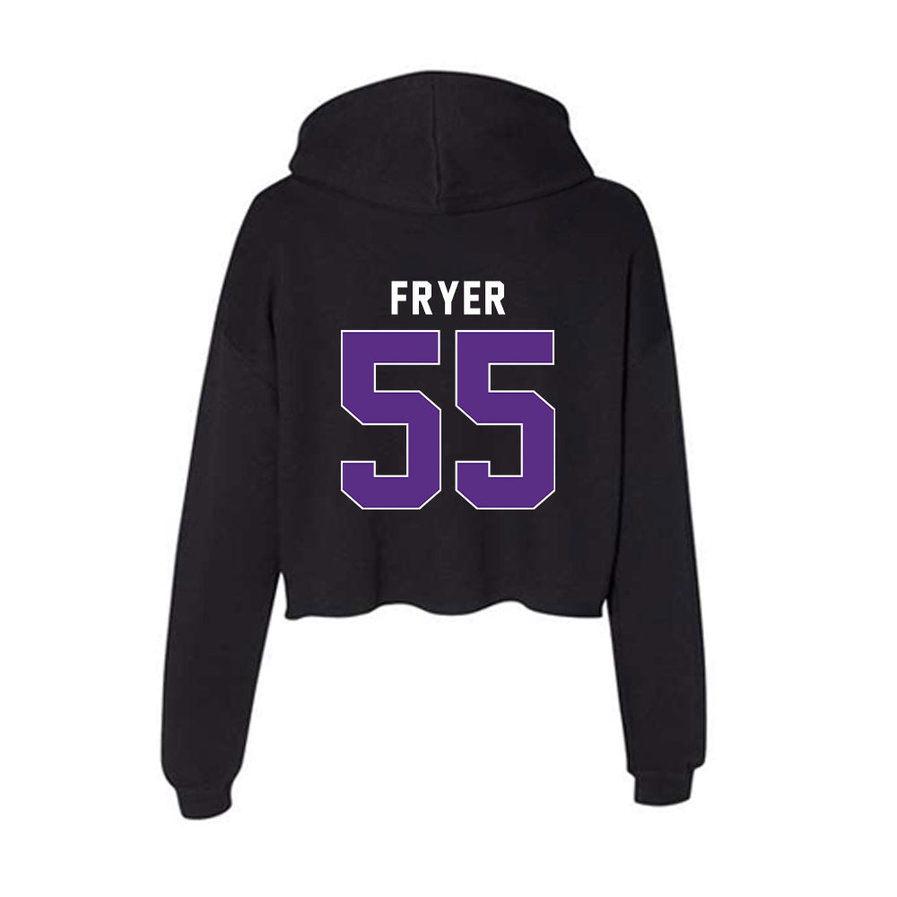 Northwestern - NCAA Baseball : Justin Fryer - Women's Crop Fleece Hoodie-1
