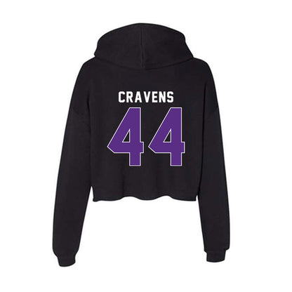 Northwestern - NCAA Baseball : Colton Cravens - Women's Crop Fleece Hoodie-1