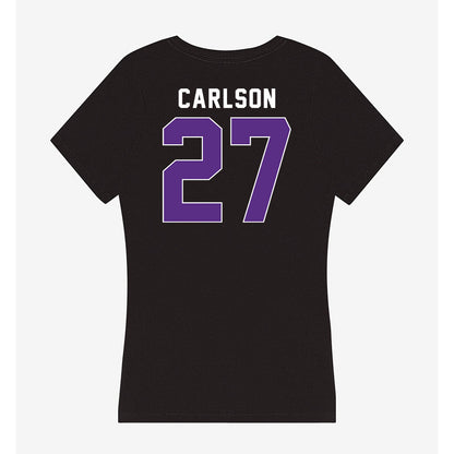 Northwestern - NCAA Baseball : Zach Carlson - Women's V-Neck T-Shirt-1